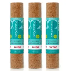 Con-Tact&reg; Brand 12" x 4ft. Natural Cork Adhesive Rolls, 3ct.