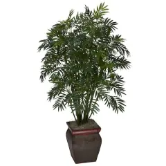 3.5ft. Mini Bamboo Palm Tree In Decorative Vase
