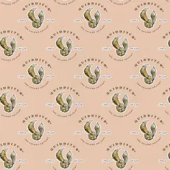 Harry Potter Peach Watercolor Quidditch Precut Cotton Fabric