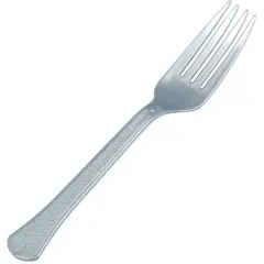 JAM Paper Premium Utensils Plastic Forks Party Pack, 48ct. Silver