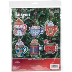 Janlynn&reg; Cocoa Mug Counted Cross Stitch Ornaments Kit