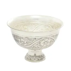 8" Silver Iron Traditional Planter