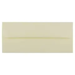 JAM Paper 4.12" x 9.5" Ivory Wove Strathmore Business Envelopes, 50ct.