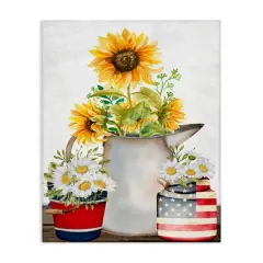 Stupell Industries Americana Flower Bouquets Canvas Wall Art