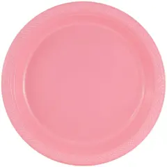 JAM Paper 7" Plastic Party Plates, 20ct. Baby Pink