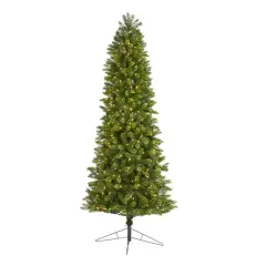 8ft. Pre-Lit Virginia Spruce Artificial Christmas Tree, Warm White LED Lights