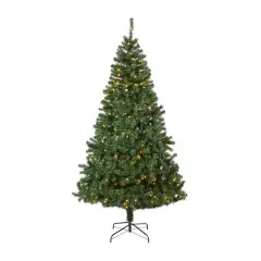 7ft. Pre-Lit Northern Tip Pine Artificial Christmas Tree, Clear LED Lights