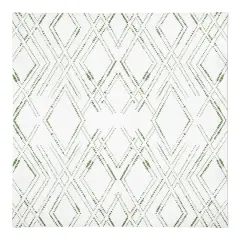 Diamond Cotton Twill Napkin White and Green