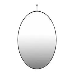 23.5" Round Metal Framed Wall Mirror with Hanger