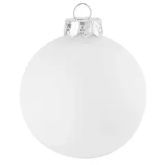 Whitehurst 40ct. 1.5" Matte Glass Christmas Ornaments Snow White