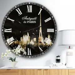 Designart 'Watercolor Colorfields Ii Modern Multipanel Wall Clock