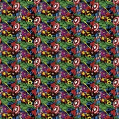 Marvel Retro Heroes Packed Cotton Fabric