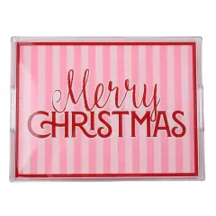 13.75" Pink Merry Christmas Tray by Ashland&reg;