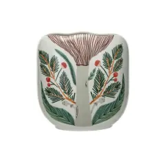 Hello Honey&reg; 7" Multicolor Mushroom Stoneware Planter