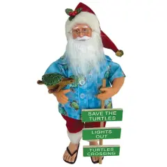 Santa's Workshop 15" Save the Turtles Claus