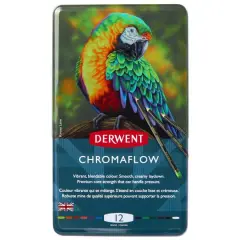 Derwent&reg; Chromaflow 12 Color Pencil Tin Set