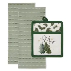 DII&reg; Merry Trees Potholder Gift Set