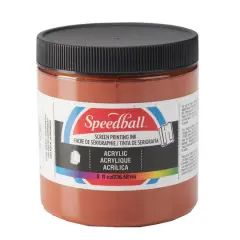 Speedball&reg; Acrylic Screen Printing Ink, 8oz. Brown