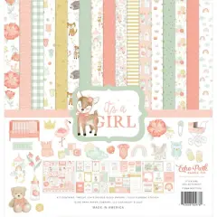 Echo Park&trade; Paper Co. It's a Girl Paper Craft Collection Kit, 12" x 12"