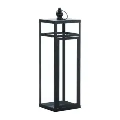 22.5" Black Dramatic Geometry Lantern