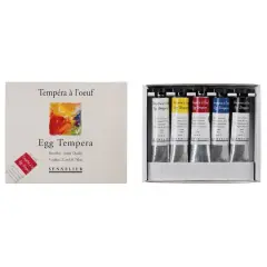 Sennelier 5 Color Egg Tempera Extra-Fine Paint Set