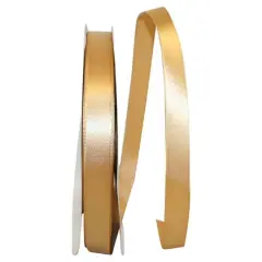 JAM Paper 5/8" x 100yd. Satin Single Face Ribbon Old Gold
