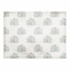 Blooming Bush Cotton Twill Placemat White