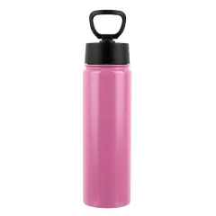 22oz. Stainless Steel Sublimation Water Bottle with Travel Lid by Make Market&reg; Pink