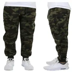 Galaxy by Harvic Men's Fleece-Lined Jogger Sweatpants Woodland