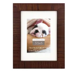 Expressions&trade; 3.5" x 5" Espresso Rustic Frame with Mat by Studio D&eacute;cor&reg;