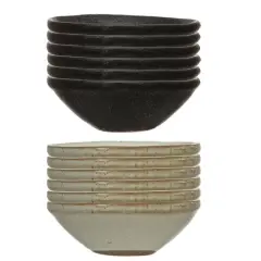 Hello Honey&reg; 3.5" Stoneware Bowls with Reactive Glaze Set