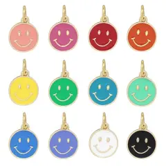 Enamel Smiley Face Charm Mix by Bead Landing&trade;