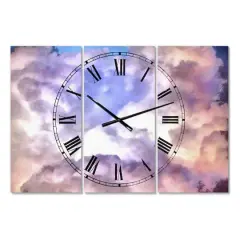 Designart Cloud Sculpting 2 Multipanel Wall Clock