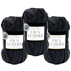 3 Pack Lion Brand&reg; Haute Stitches Faux Leather Yarn Moto Jacket