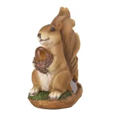 7" Squirrel Solar Statue