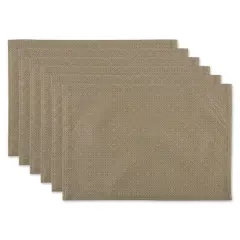 Stone Tonal Lattice Print OutdoorPlacemat (Set of 6)