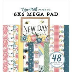 Echo Park&trade; Paper Co. New Day Double-Sided Mega Paper Pad, 6" x 6"