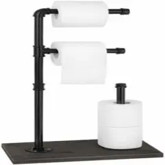 Black Commercial Toilet Paper Holder with Shelf