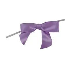 JAM Paper 3.25" Satin Twist Tie Bows, 100ct. Orchid