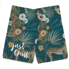 Just Chill Tropical Cheetah Tea Towel Set Teal