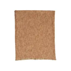 Hello Honey&reg; Tan M&eacute;lange Boucl&eacute; Throw with Fringe