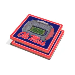 NCAA 3D StadiumView Coasters Mississippi Rebels