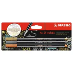 Stabilo&reg; Pen 68 Metallic 3 Color Pen Set