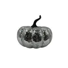8.25" Disco Pumpkin Tabletop D&eacute;cor by Ashland&reg; Silver