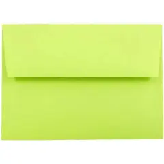 JAM Paper A7 Ultra Lime Green Invitation Envelopes, 50ct.