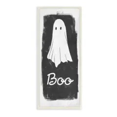 Stupell Industries Charming Rustic Sheet Ghost with Boo Text Wood Wall Plaque