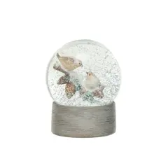 Hello Honey&reg; 4.75" Birds on Twig Snow Globe
