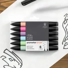 Winsor & Newton&reg; 6 Pastel Promarker Brush&trade; Set