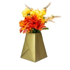 JAM Paper Pop-Up Vase Boxes, 3ct. Metallic Gold