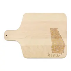 17" Floral Home State Maple Paddle Cutting Board Georgia